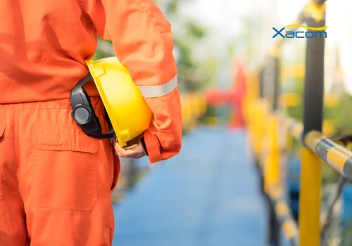 worker in protective gear