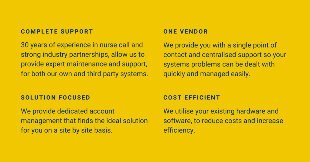 One vendor, cost efficient, complete support, solution focused